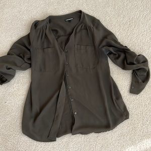 Olive green work blouse